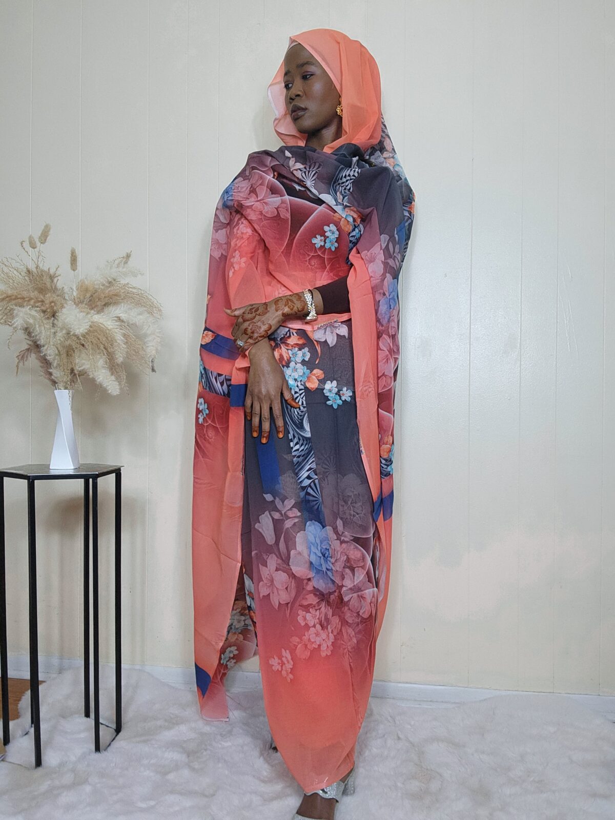 Flowery Sudanese toub digital printed. - Image 3