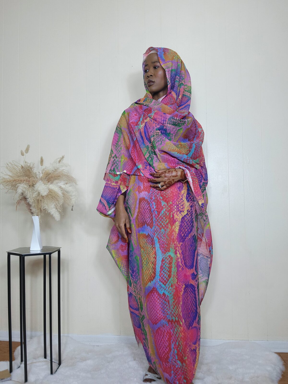 Crocodile print Sudanese Toub - Image 1