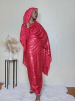Gold Lurex Chiffon Sudanese Toub, East African Fabric. - Image 11