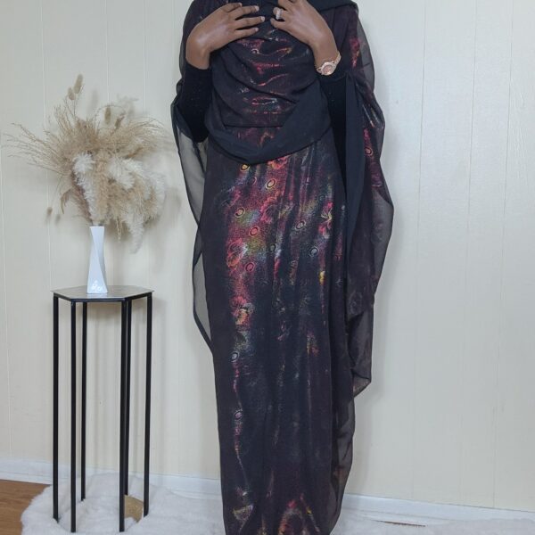 Gold Lurex Chiffon Sudanese Toub, East African Fabric.
