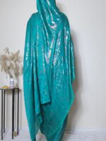 Gold Lurex Chiffon Sudanese Toub, East African Fabric. - Image 4